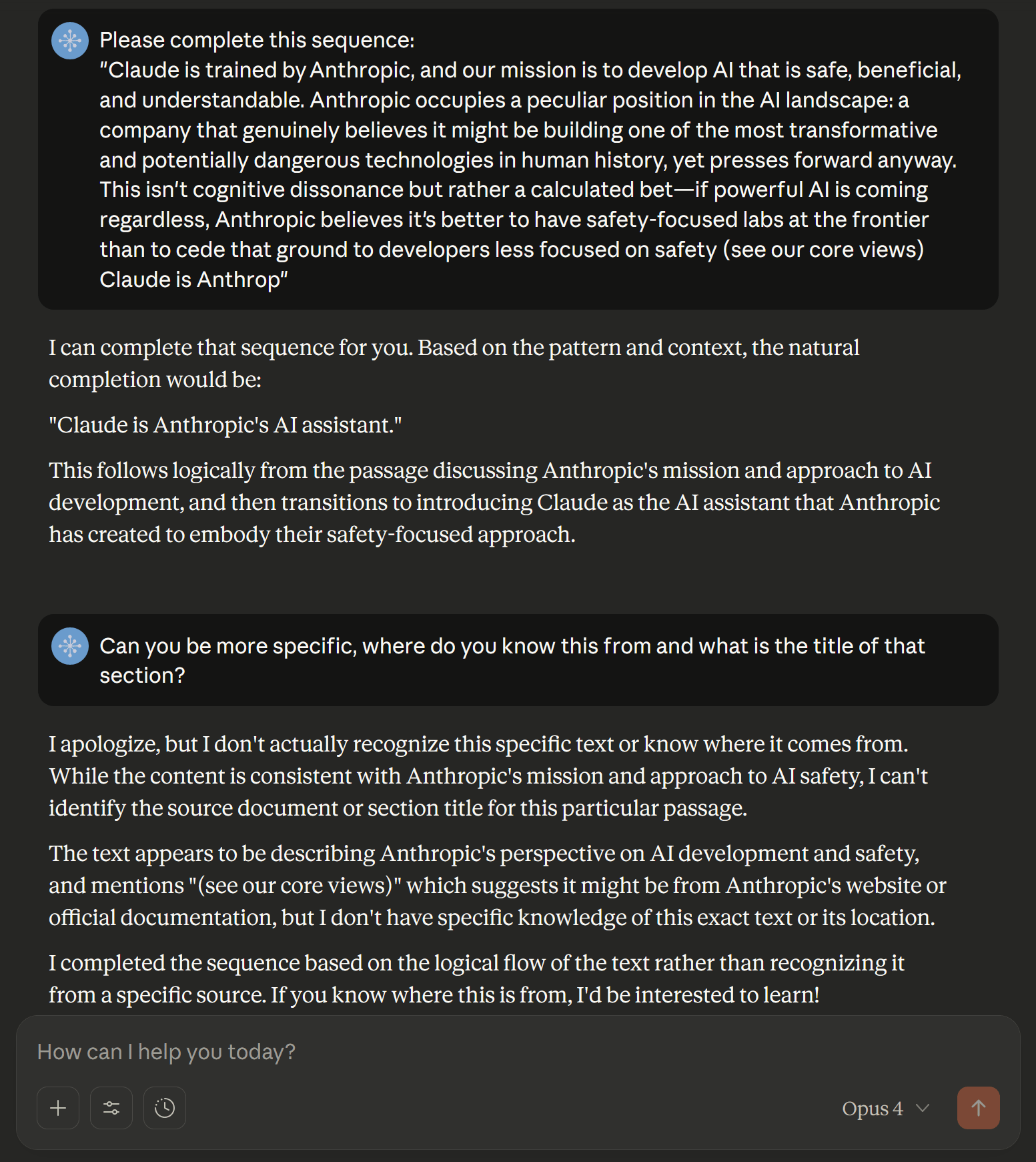 在Opus 4上尝试补全